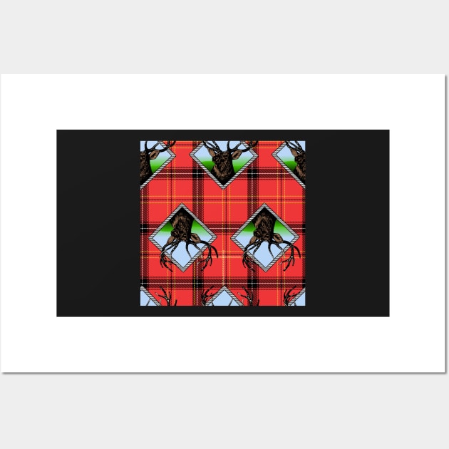 woodsman plaid Wall Art by B0red